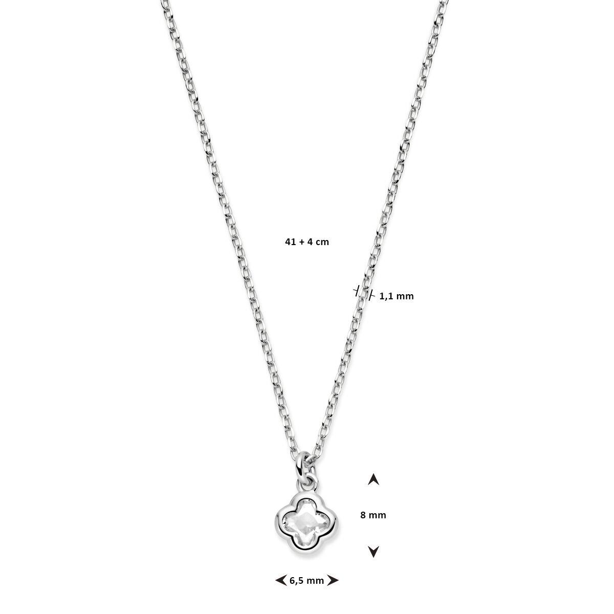 Kette mit Zirkonia Kleeblatt