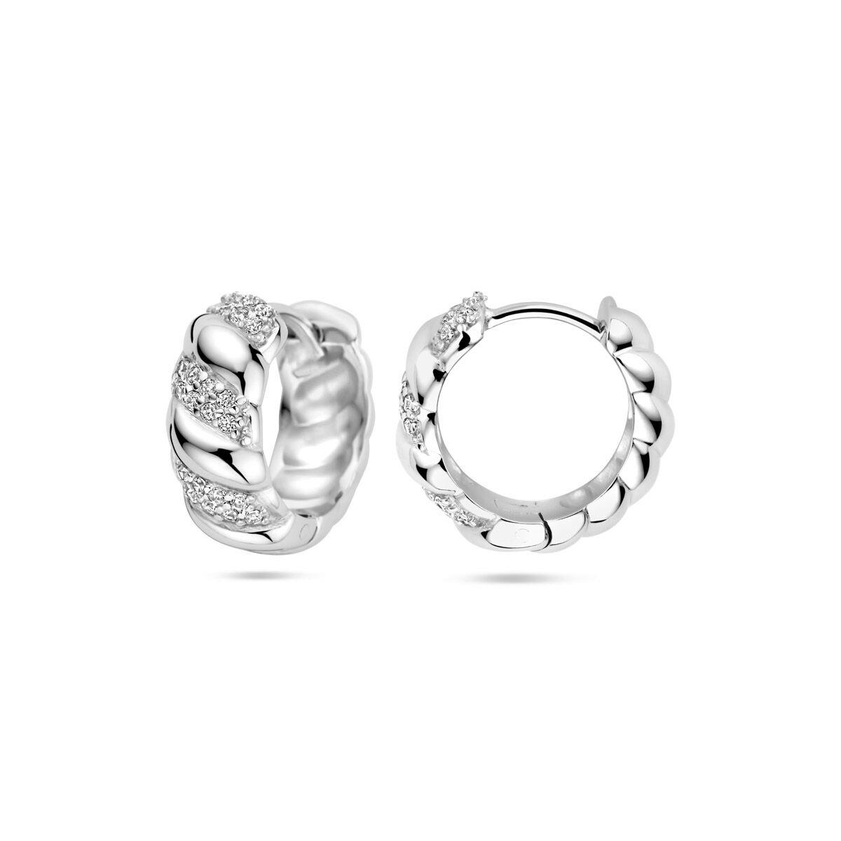 Creolen gedreht mit Zirkonia 11,5mm