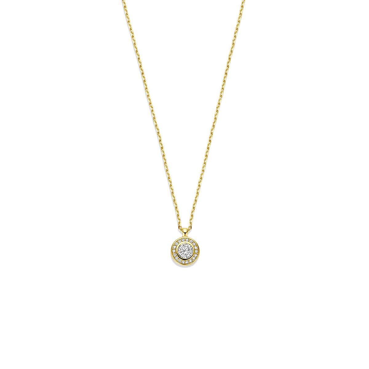 Halo Kette mit Zirkonia