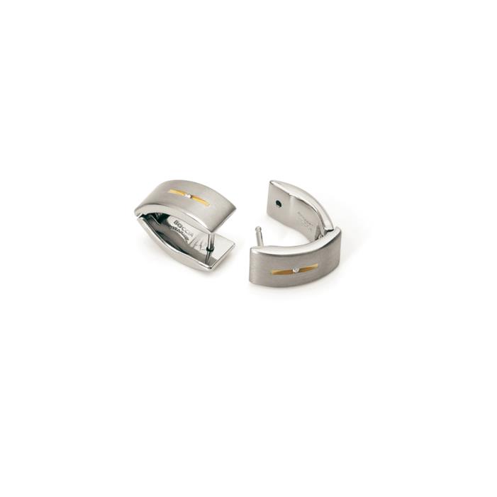 Boccia Titanium Creolen mit Diamanten