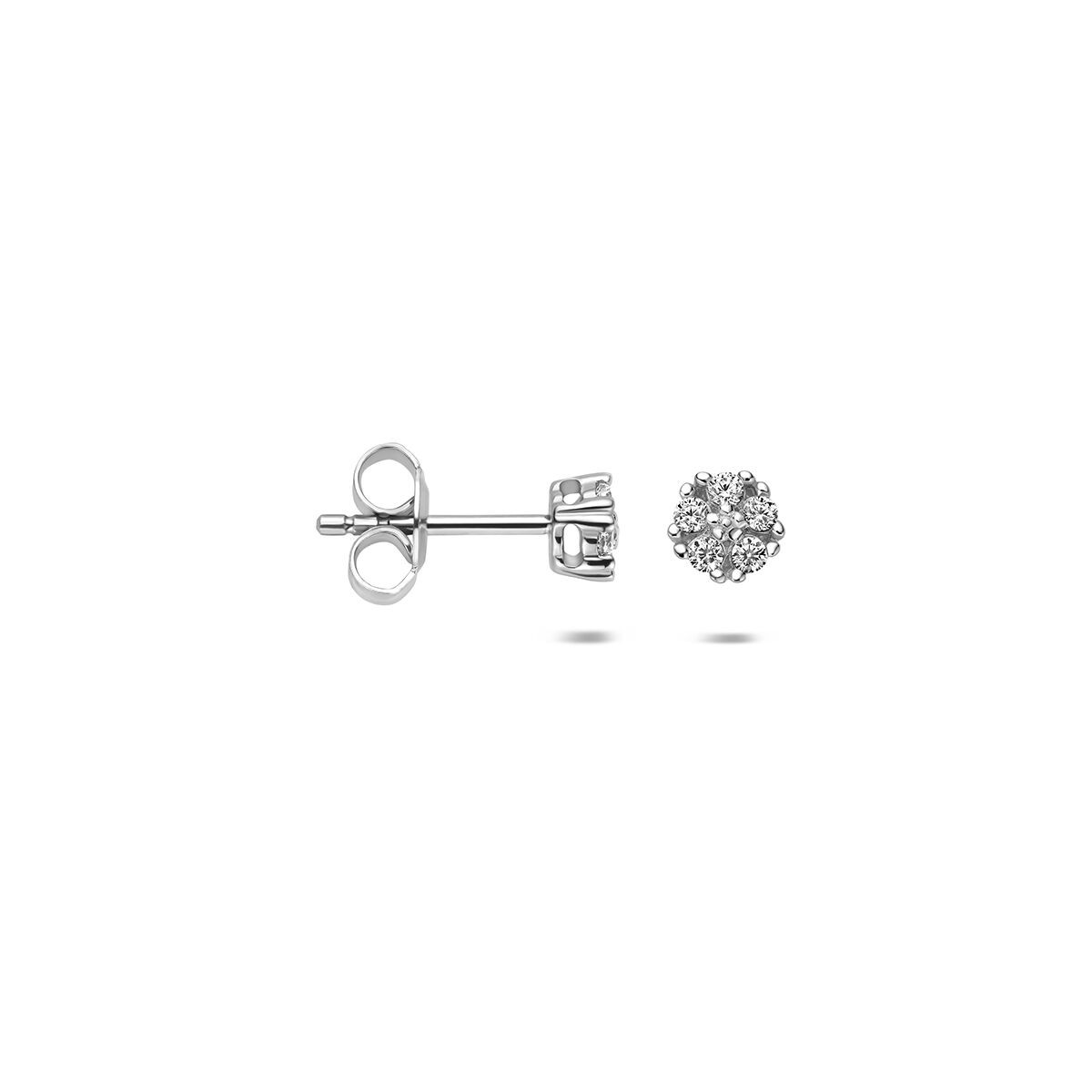 Ohrstecker Zirkonia Blume