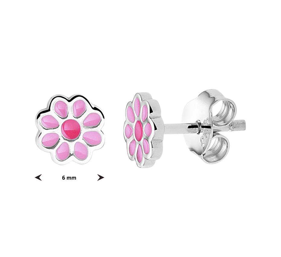 Blume Ohrstecker Pink