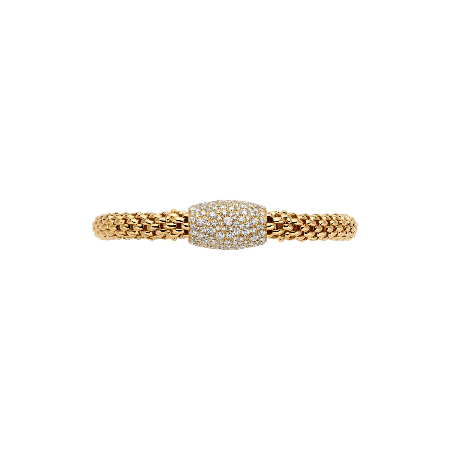 Fope Love Nest Armband Gelbgold M Pavée