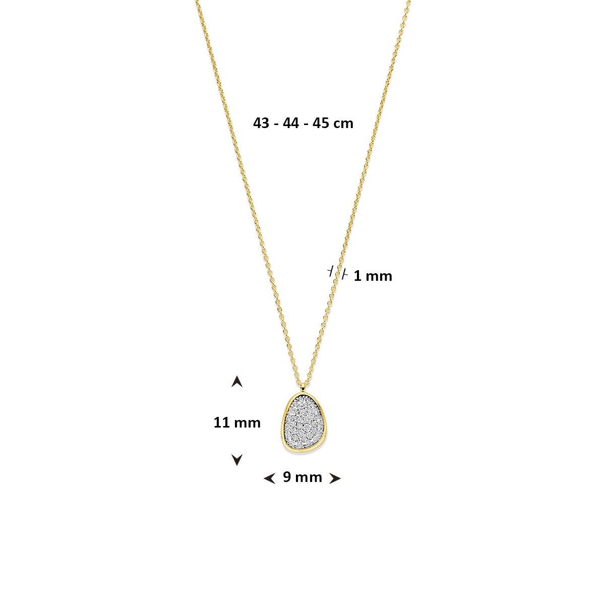 Kette mit Pavée Anhänger