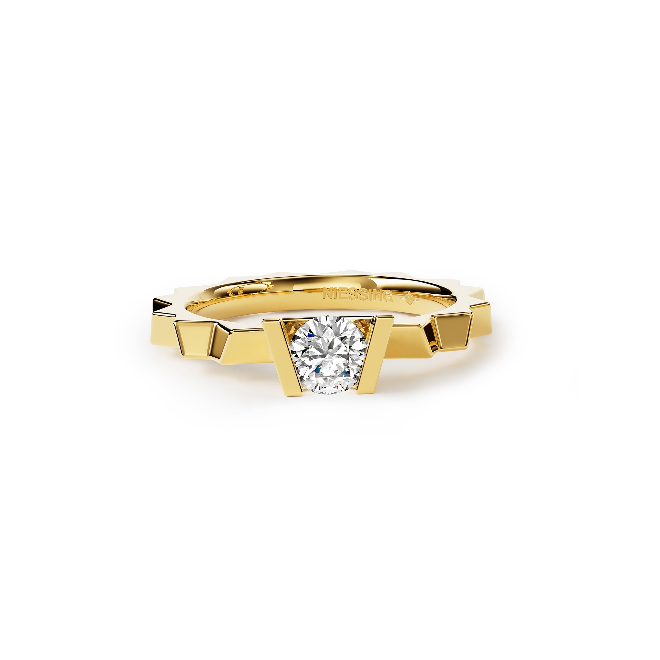 Niessing Vivida Solitair Ring Gelbgold 0,31ct