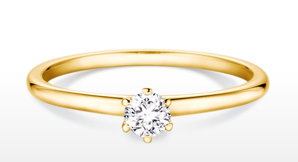 Solitaire Ring Gelbgold 0,20ct