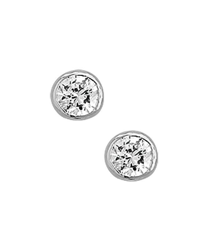 Solitaire Ohrstecker Zargenfassung 6,0mm
