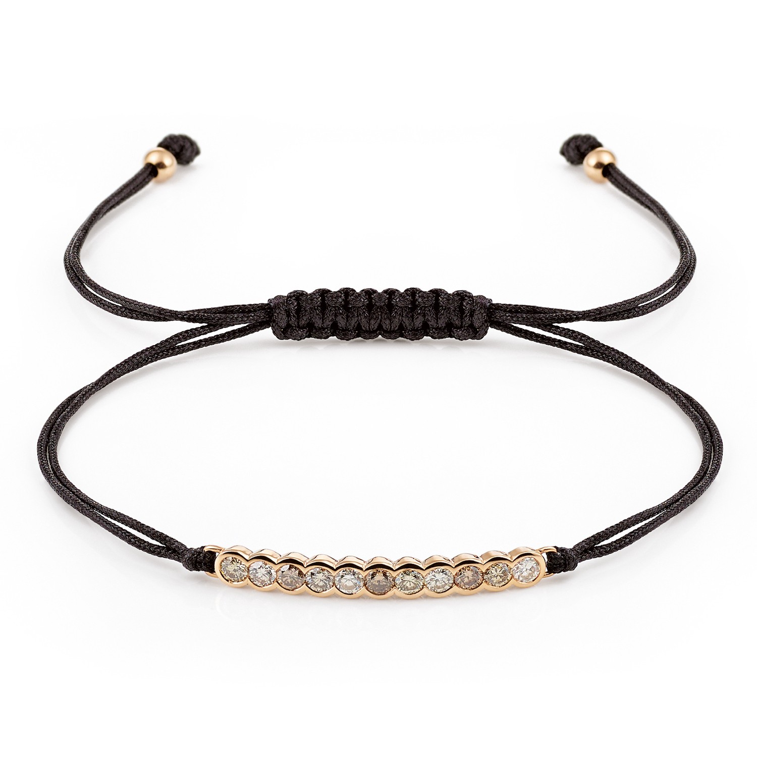 Amici Brillantarmband mit Makrameeverschluss