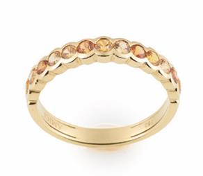 Amici Orange Saphir Memoire Ring Gelbgold
