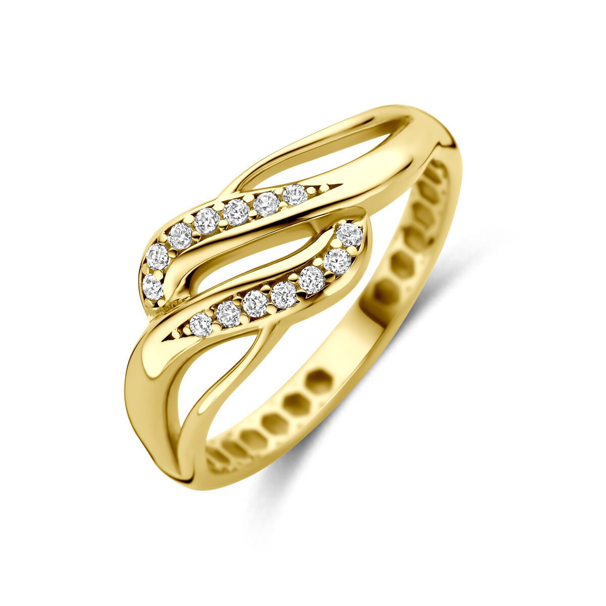 Gelbgold Ring mit Zirkonia