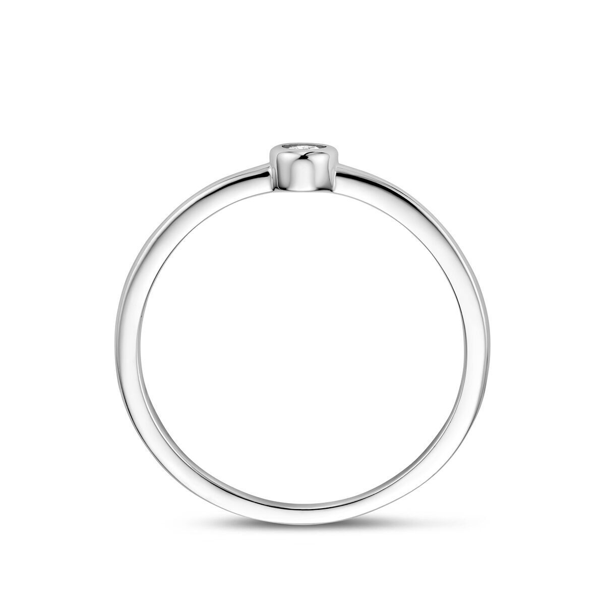 Silber Solitaire Ring Gr. 52
