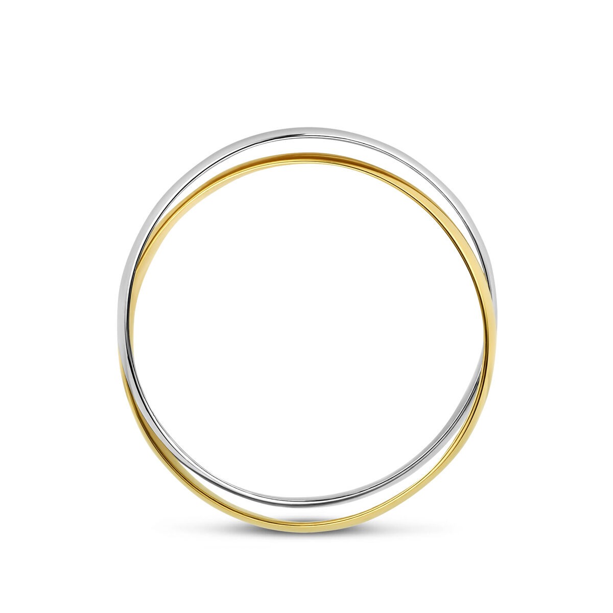 Doppelring Gelbgold und Weißgold