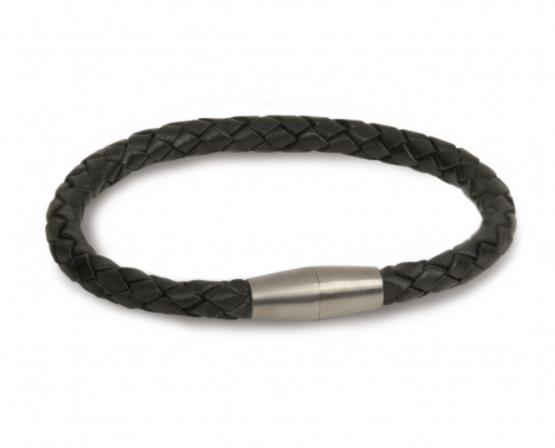Boccia Titanium Leder Armband