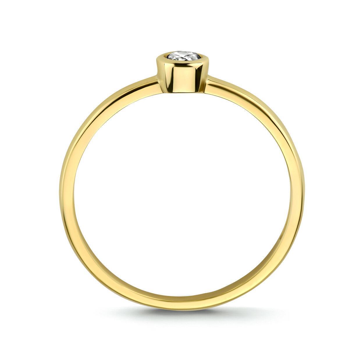 Solitaire Ring Zargenfassung Zirkonia