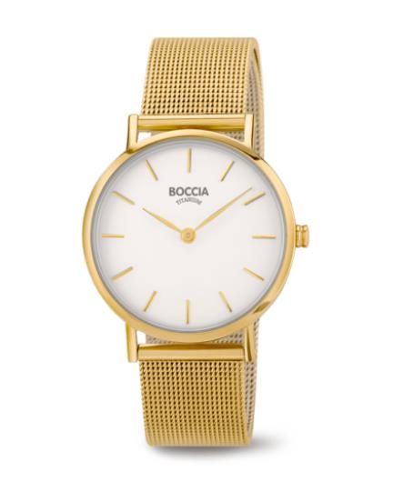 Boccia Titanium Milanaiseuhr Gelbvergoldet