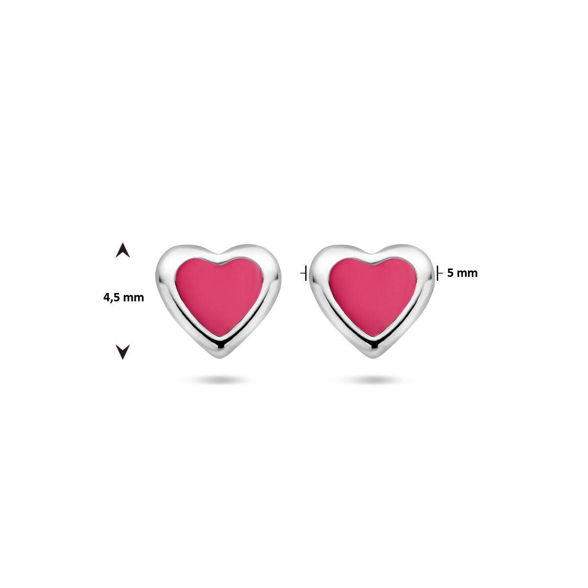 pinke Herz Ohrstecker