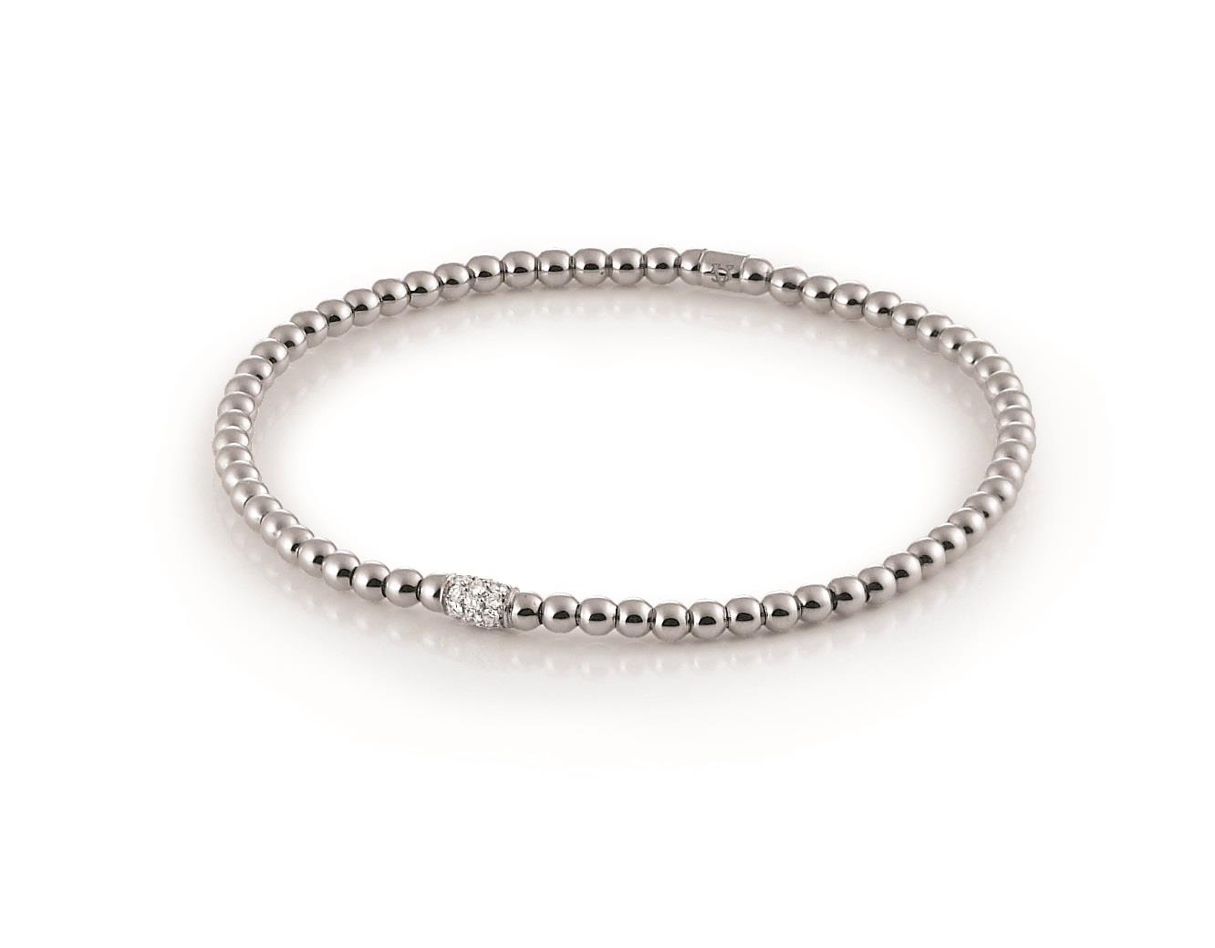 Al Coro Stretchy Armband Weißgold