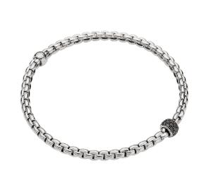 Fope Eka Tiny Armband Weißgold Black XL