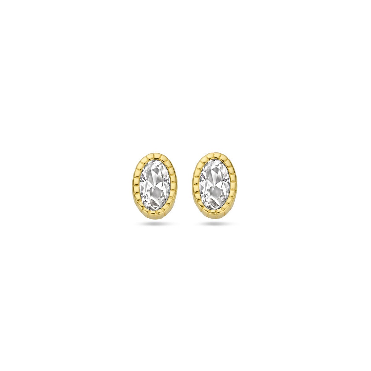 Ovale Solitaire Ohrstecker