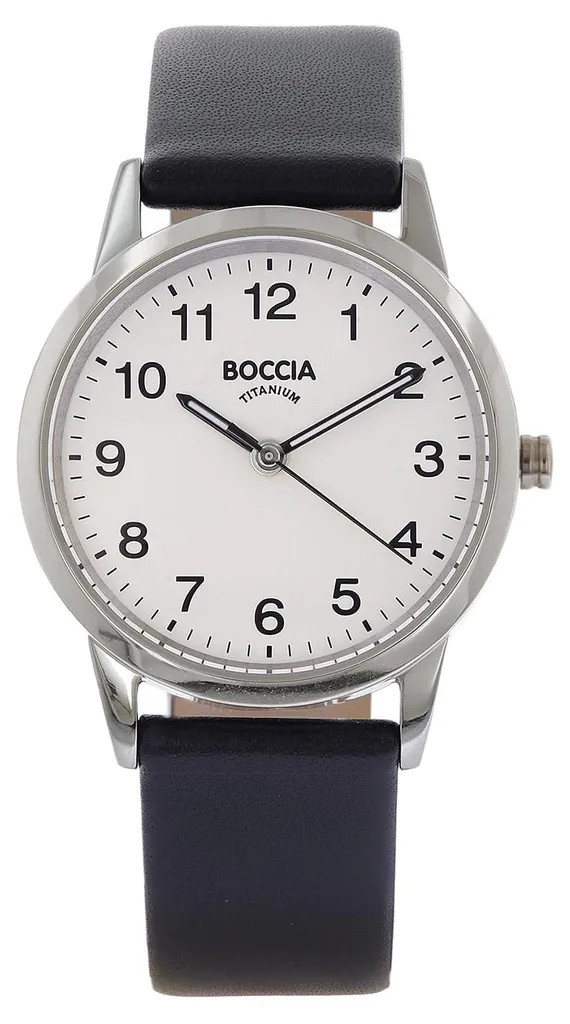 Boccia Titanium Uhr mit Lederband