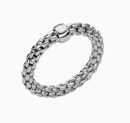 Fope Essentials dünner Ring Weißgold M