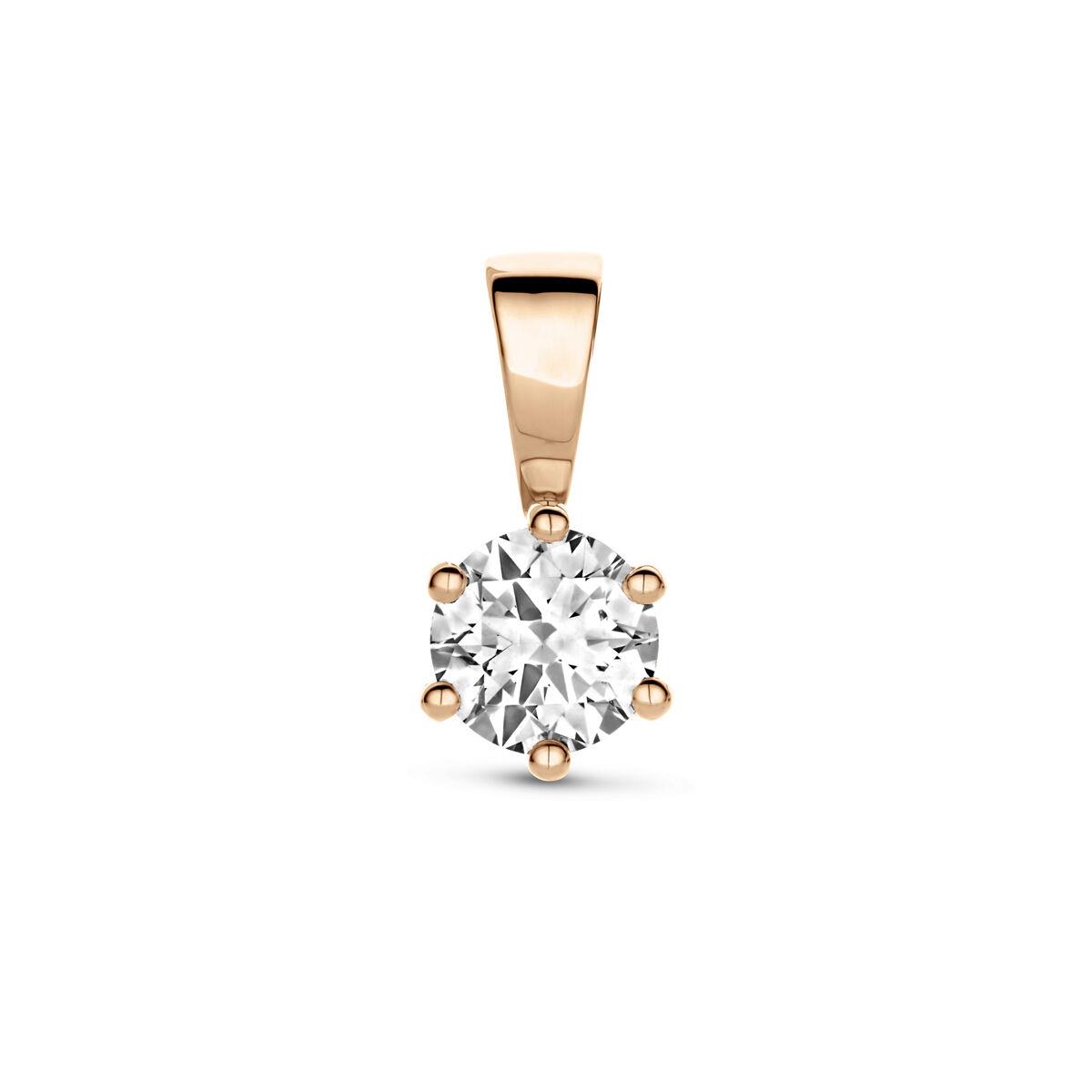 Solitaire Anhänger Rotgold