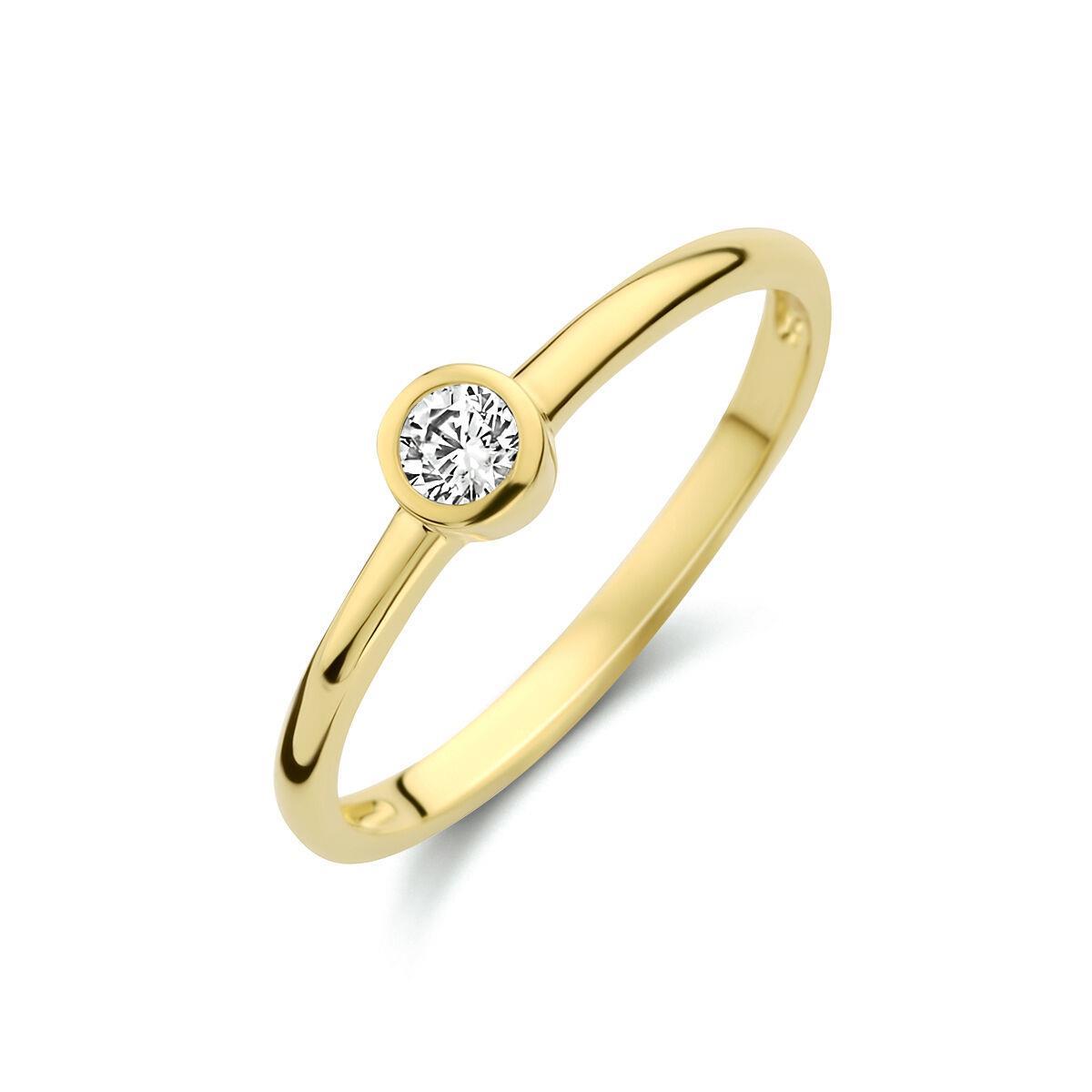 Solitaire Ring Zargenfassung Zirkonia