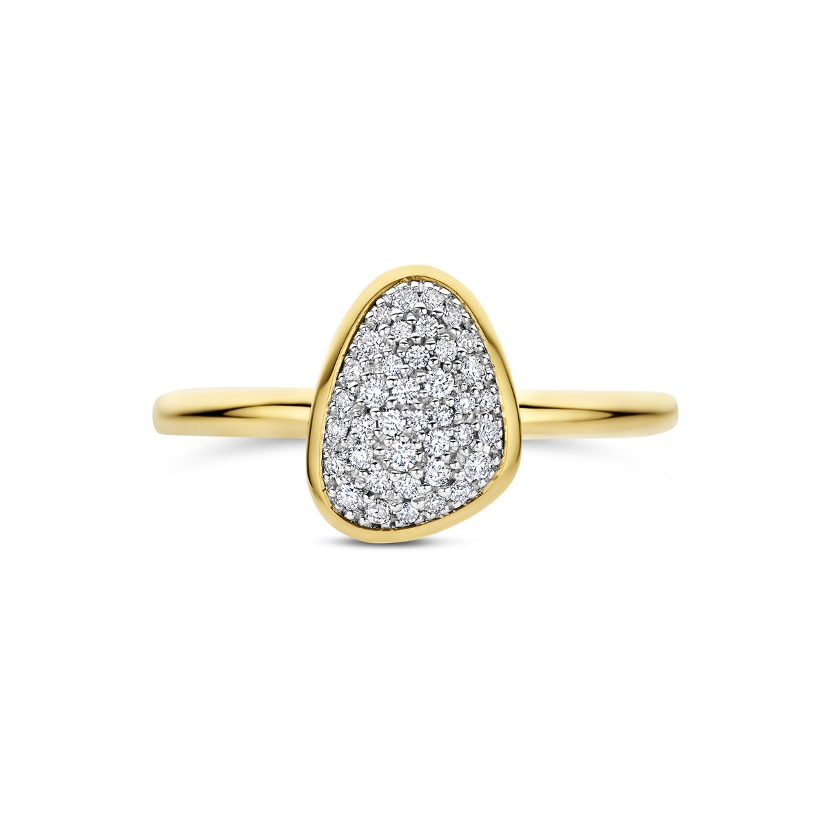 Ring mit Pavéeaufsatz