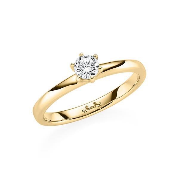 Solitaire Ring 0,32ct Gelbgold Lab Grown