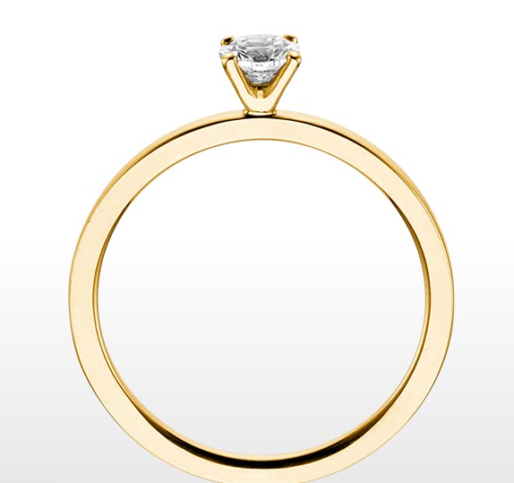 Solitaire Ring 585/- Gelbgold 0,30ct