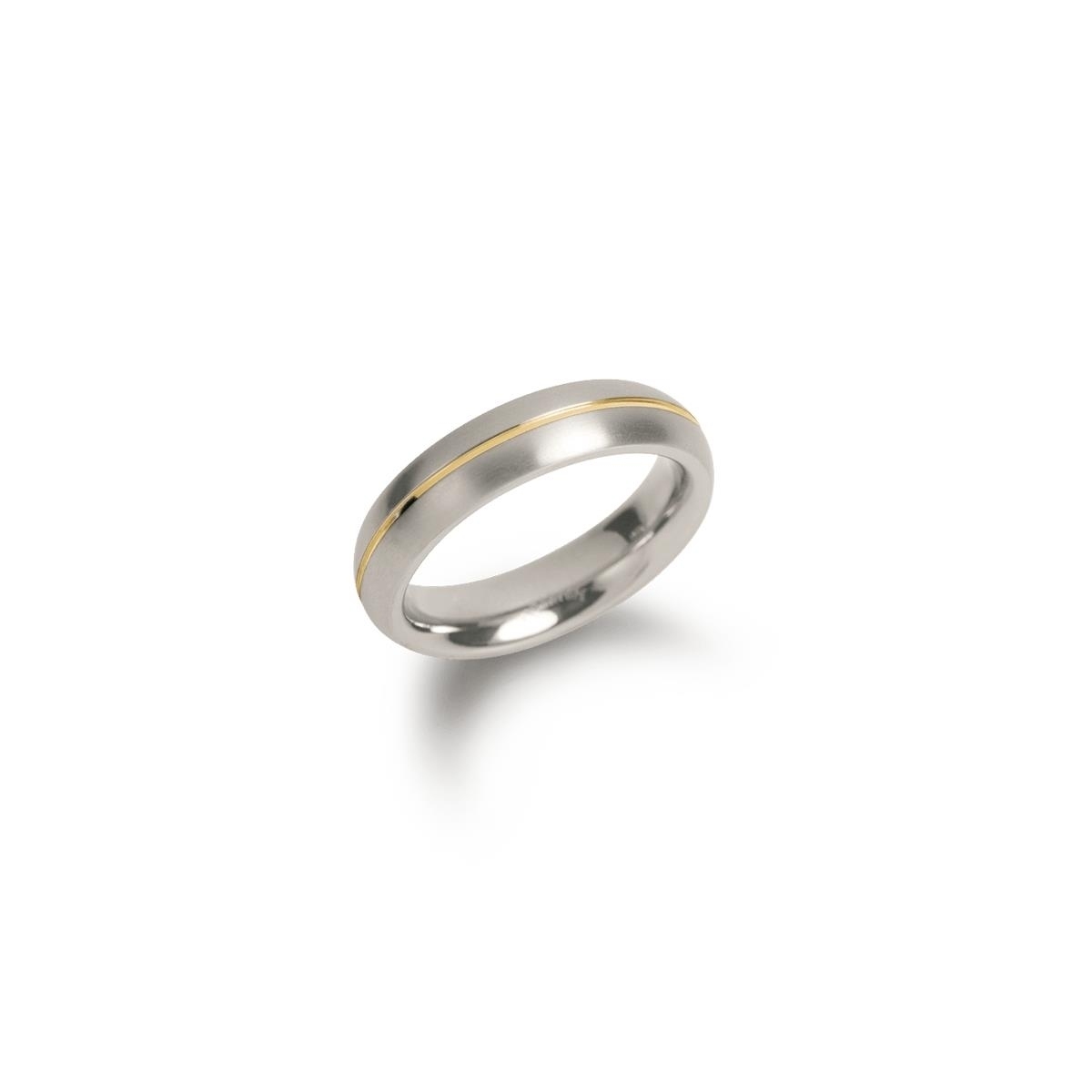 Boccia Titanium Ring mit Gelbgold Linie 69