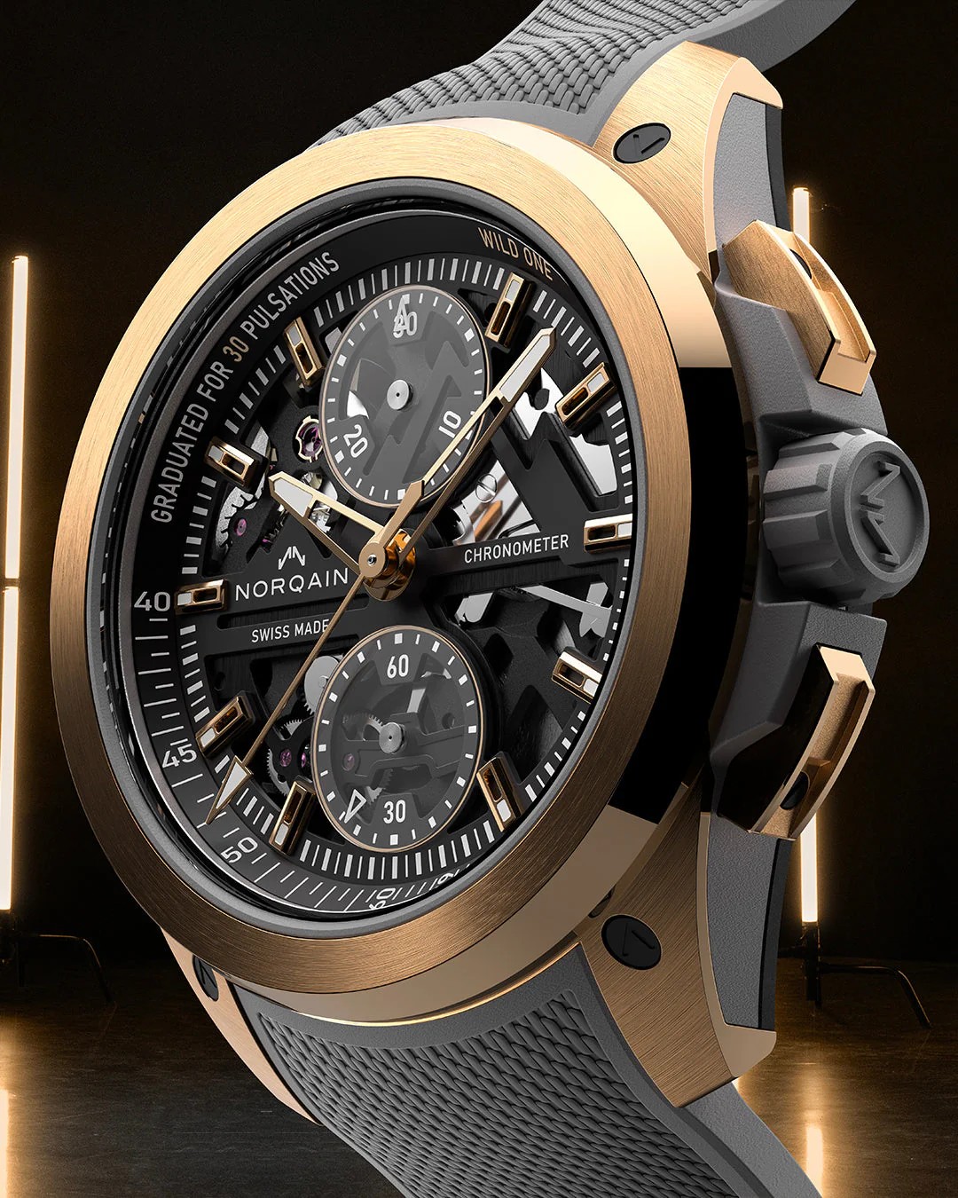 Norqain Wild One Skelett Chrono Gold Limited