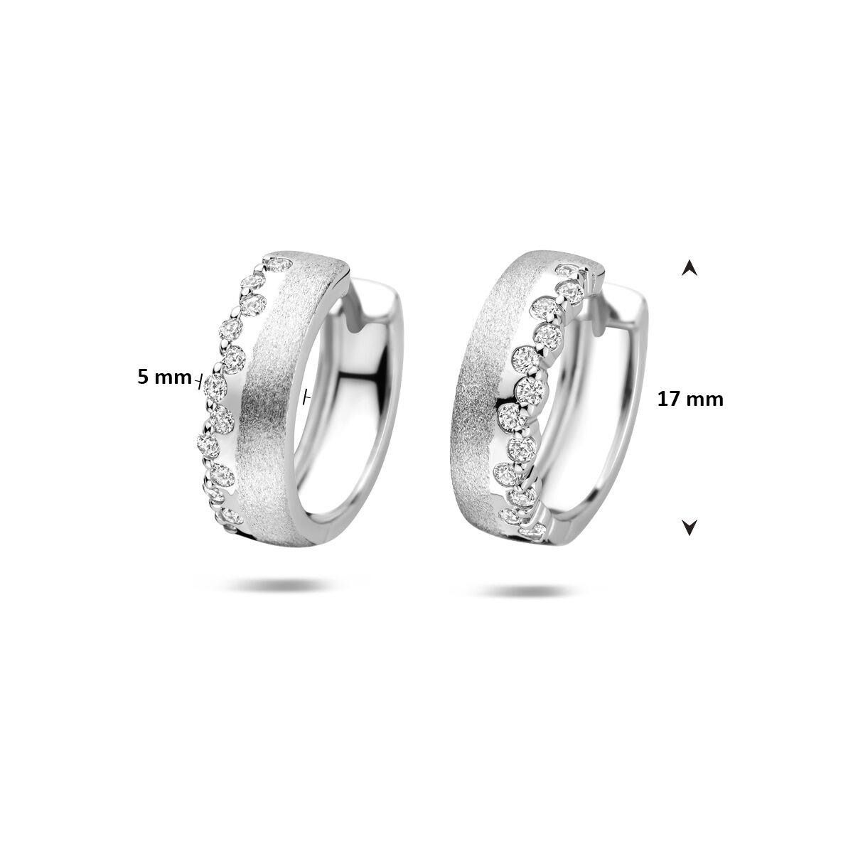 breite Creolen mit Zirkonia
