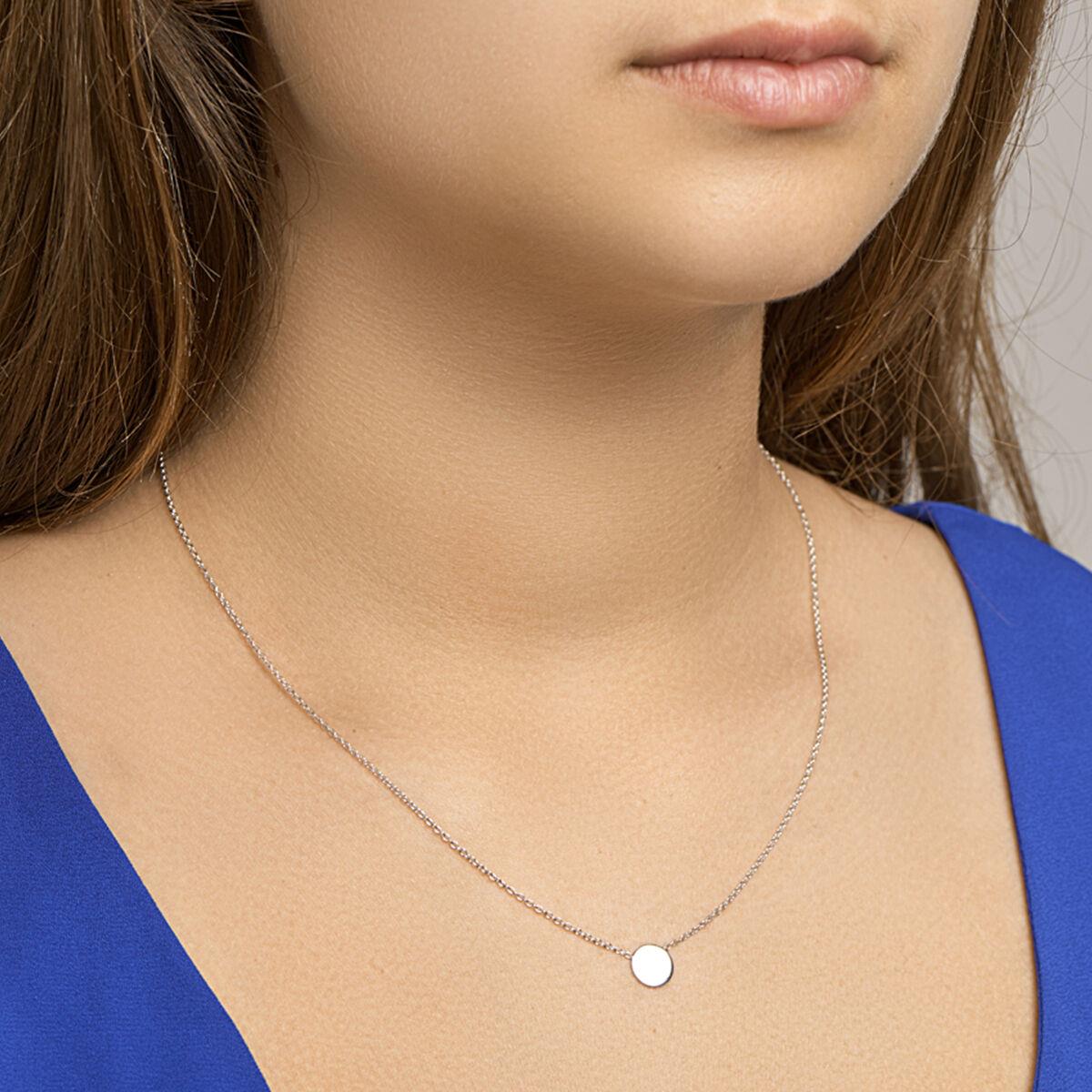 Kette mit rundem Gravur Anhänger 8,0mm