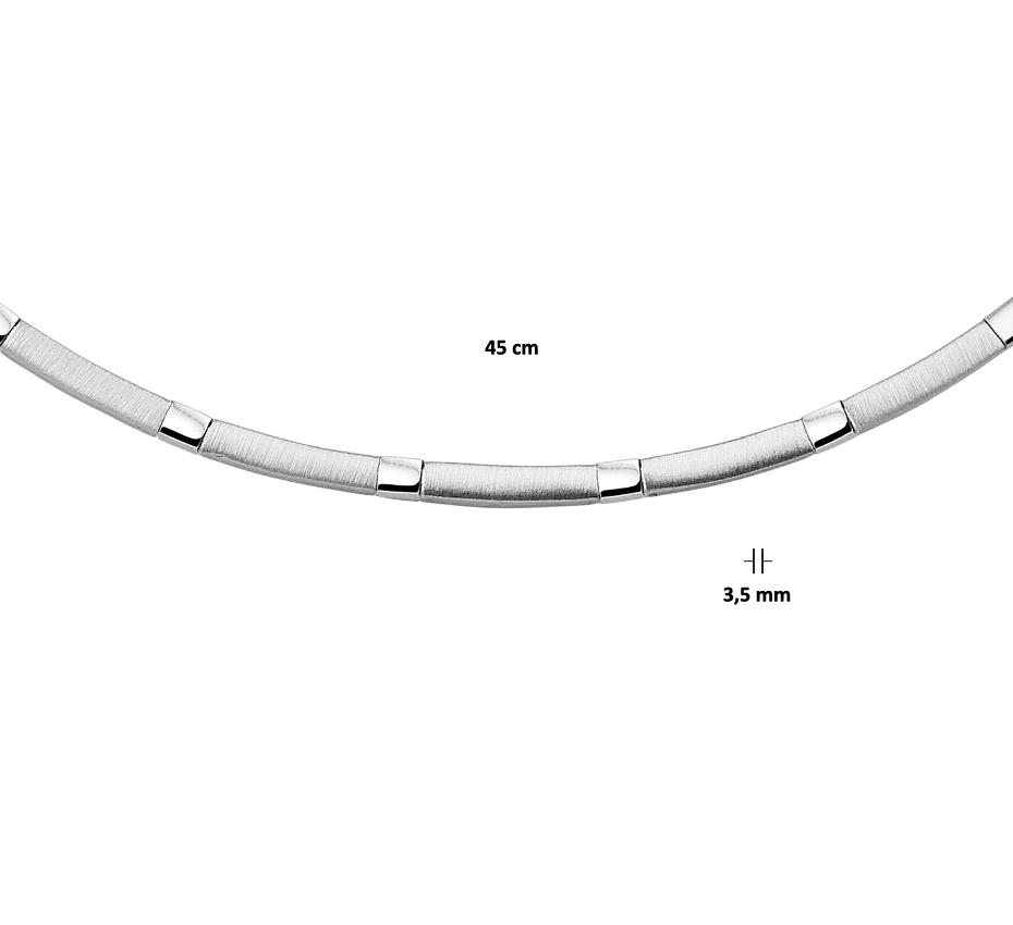 Collier Silber Matt poliert