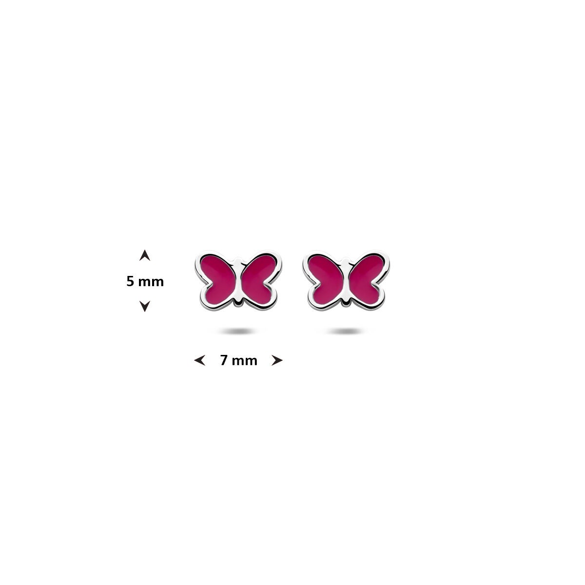 Schmetterling Ohrstecker Pink/rot