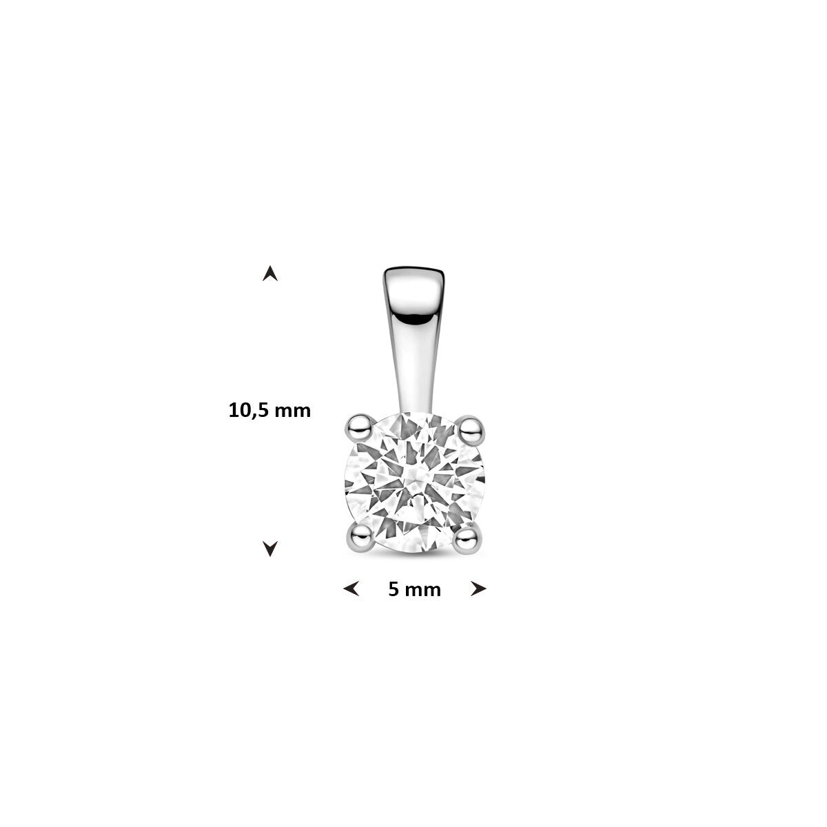 Anhänger Solitaire Zirkonia 5,0mm