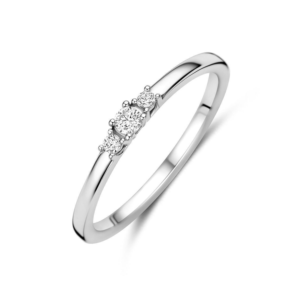 Silber Ring mit 3 Zirkonia