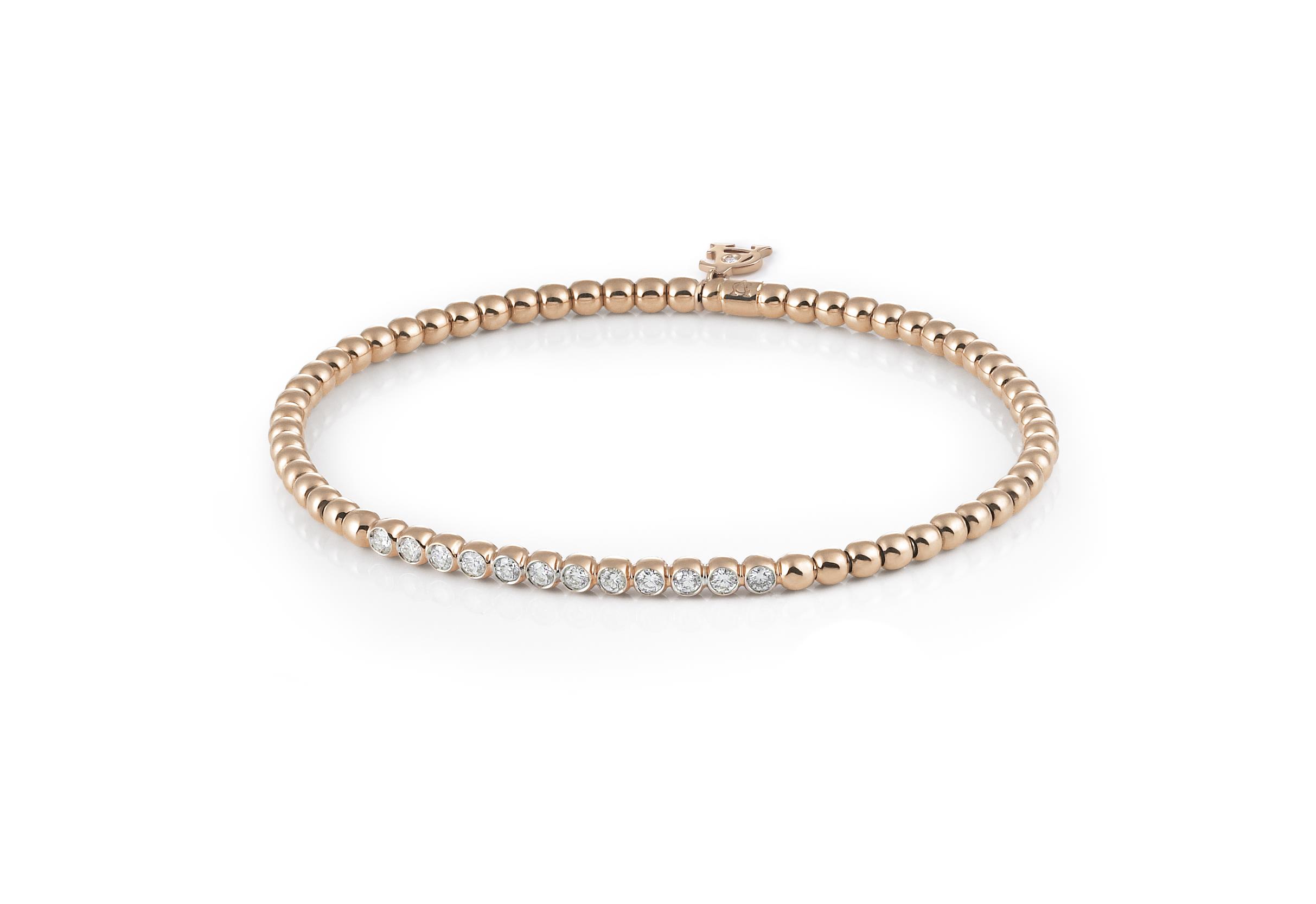 Al Coro Stretchy Rotgold mit 13 Brillanten