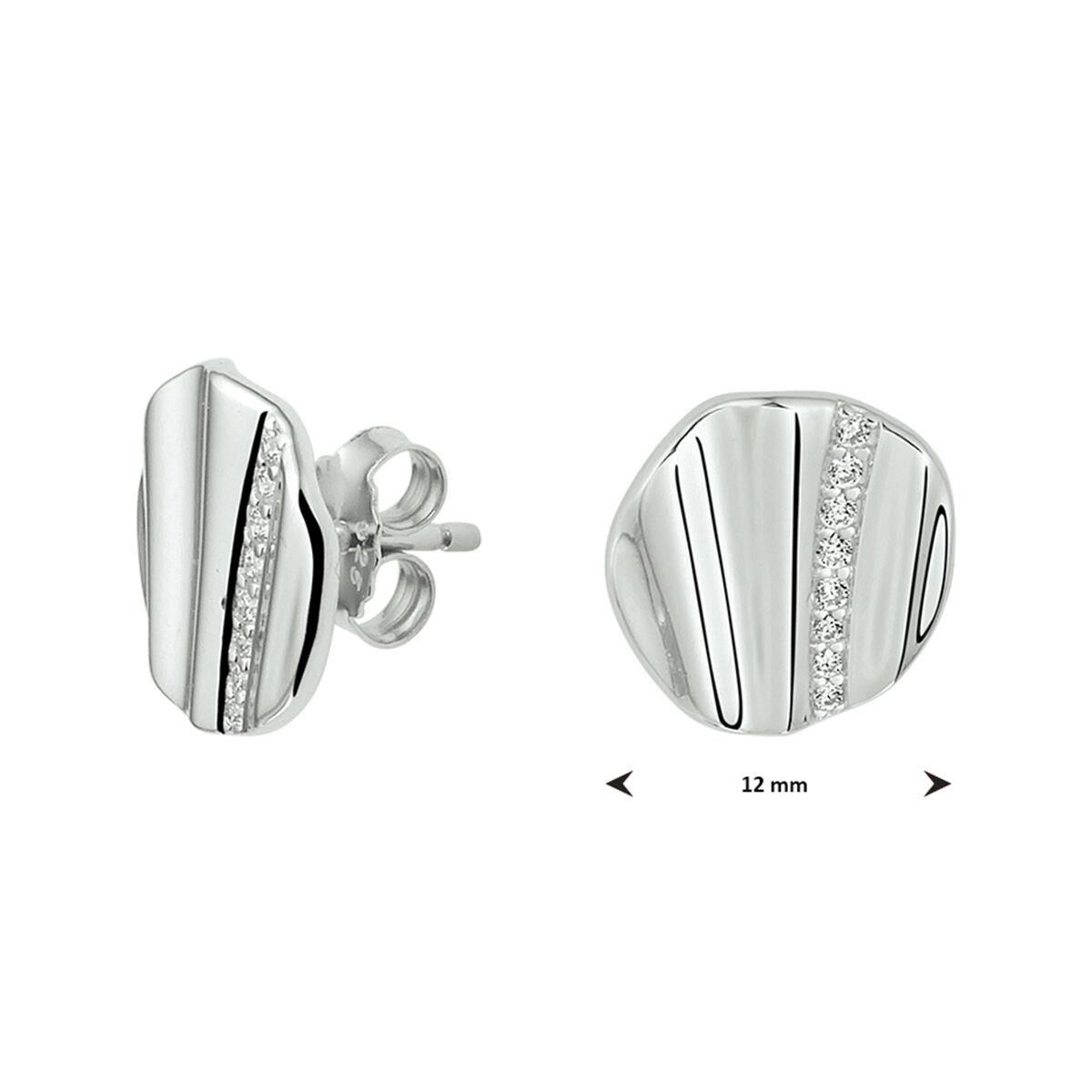 Ohrstecker Silber rund 12,0mm