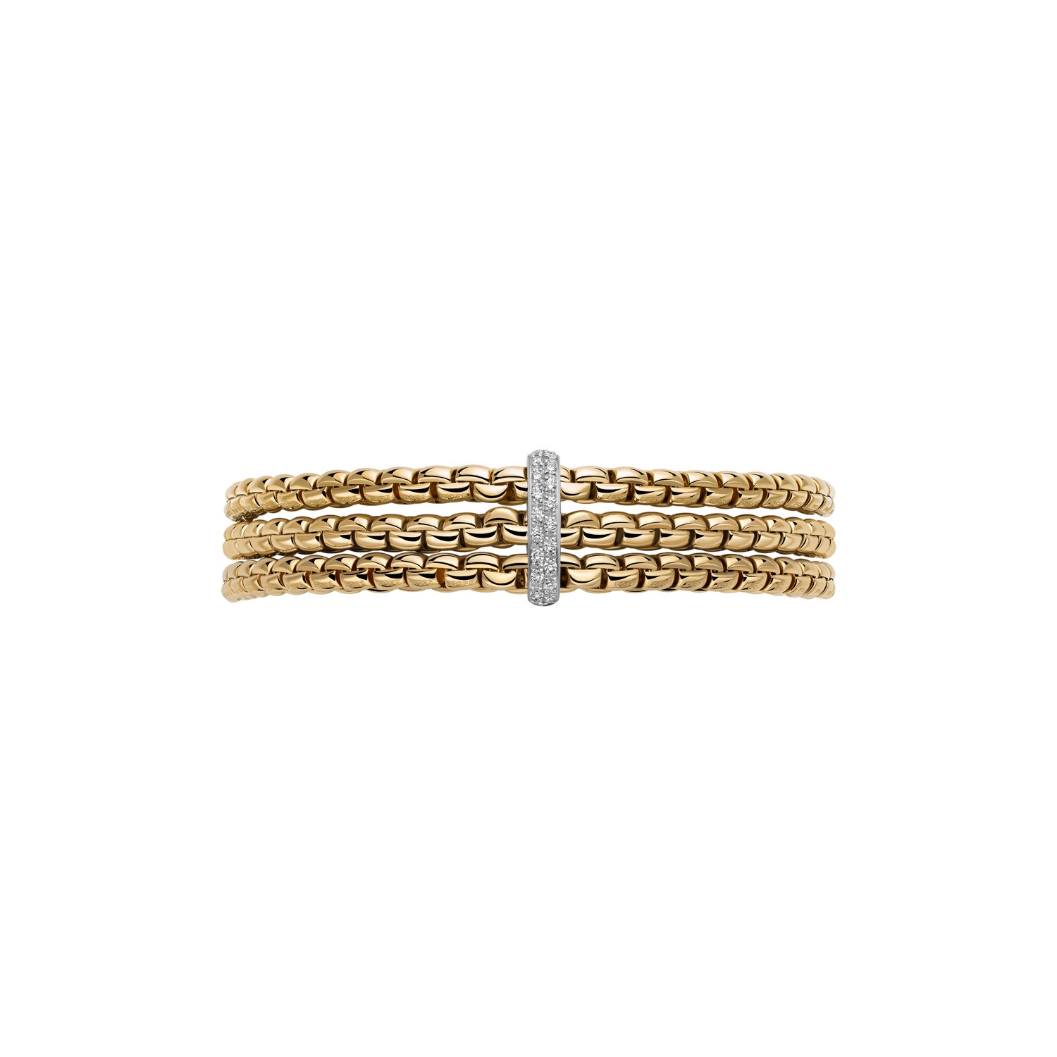Fope Eka Armband dreier Gelbgold L