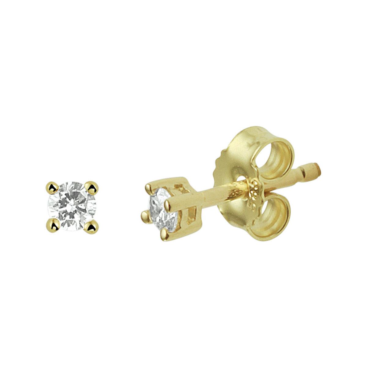 Solitaire Ohrstecker mit Brillanten