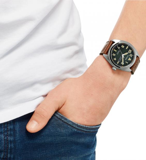 Citizen Eco-Drive Grün mit Lederband
