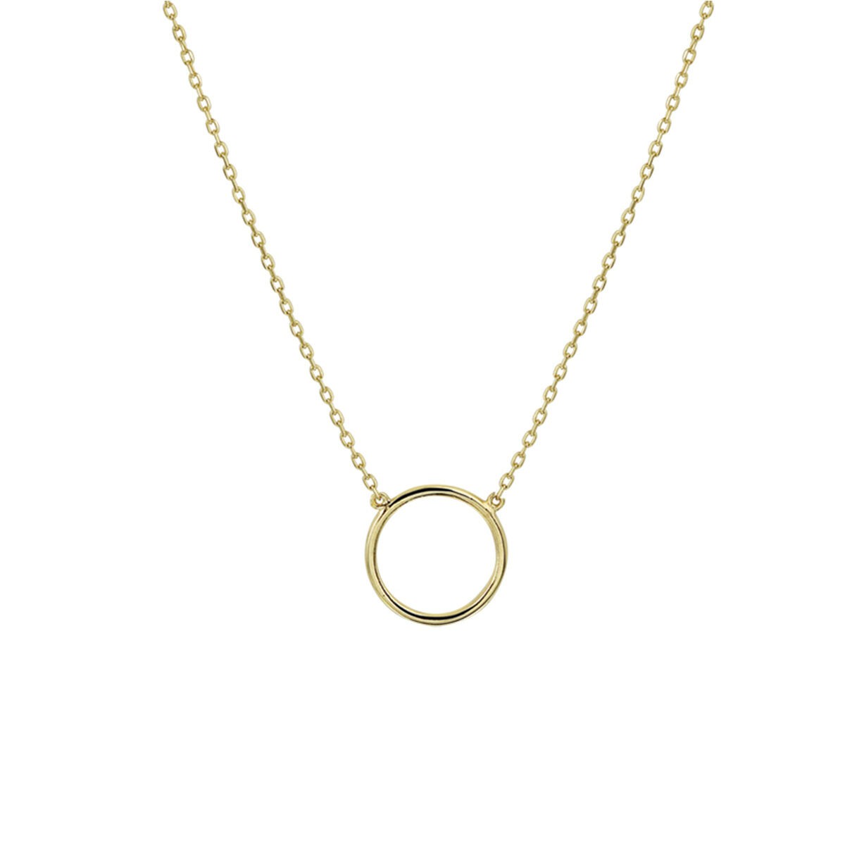Kette mit Kreis in 585/- Gelbgold