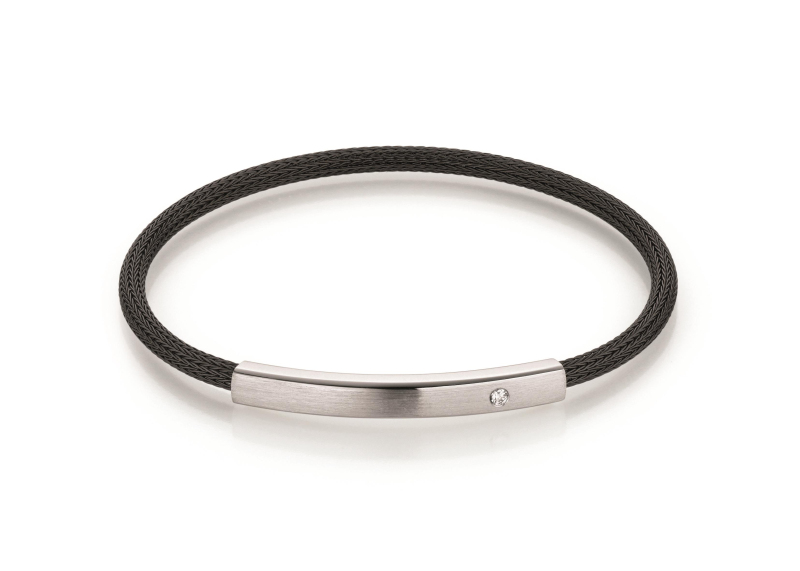Jörg Heinz Infinity Flex Armband Platin 1 Brillant
