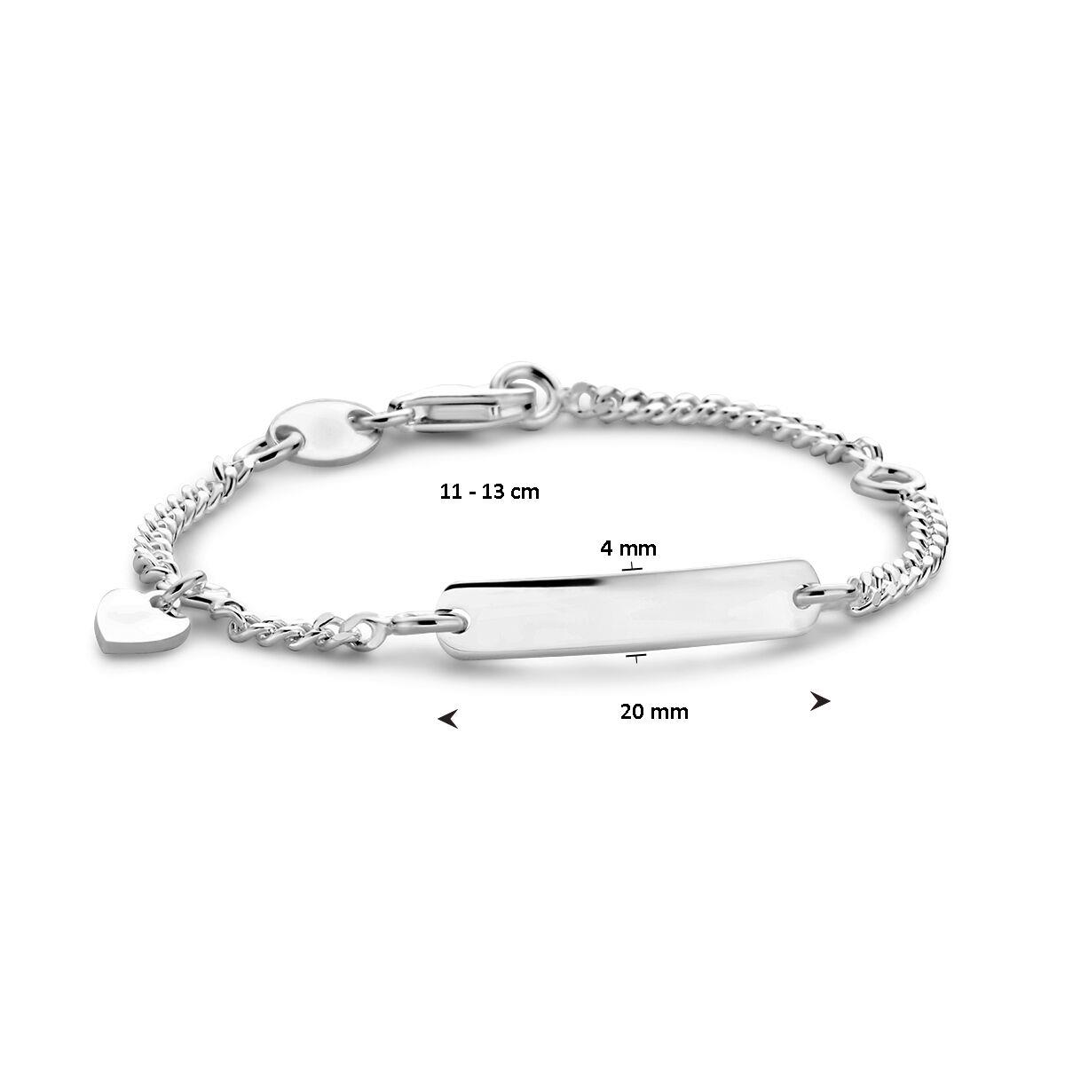 Identarmband mit Herz Anhänger