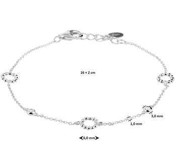 Armband mit Kreisen und Zirkonia