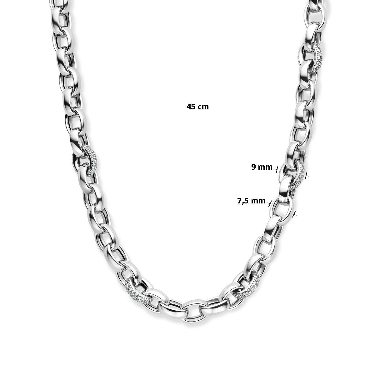 Breites Collier mit 5 Pavée Elementen