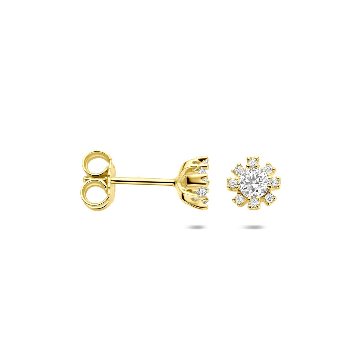 Ohrstecker Rose mit Zirkonia