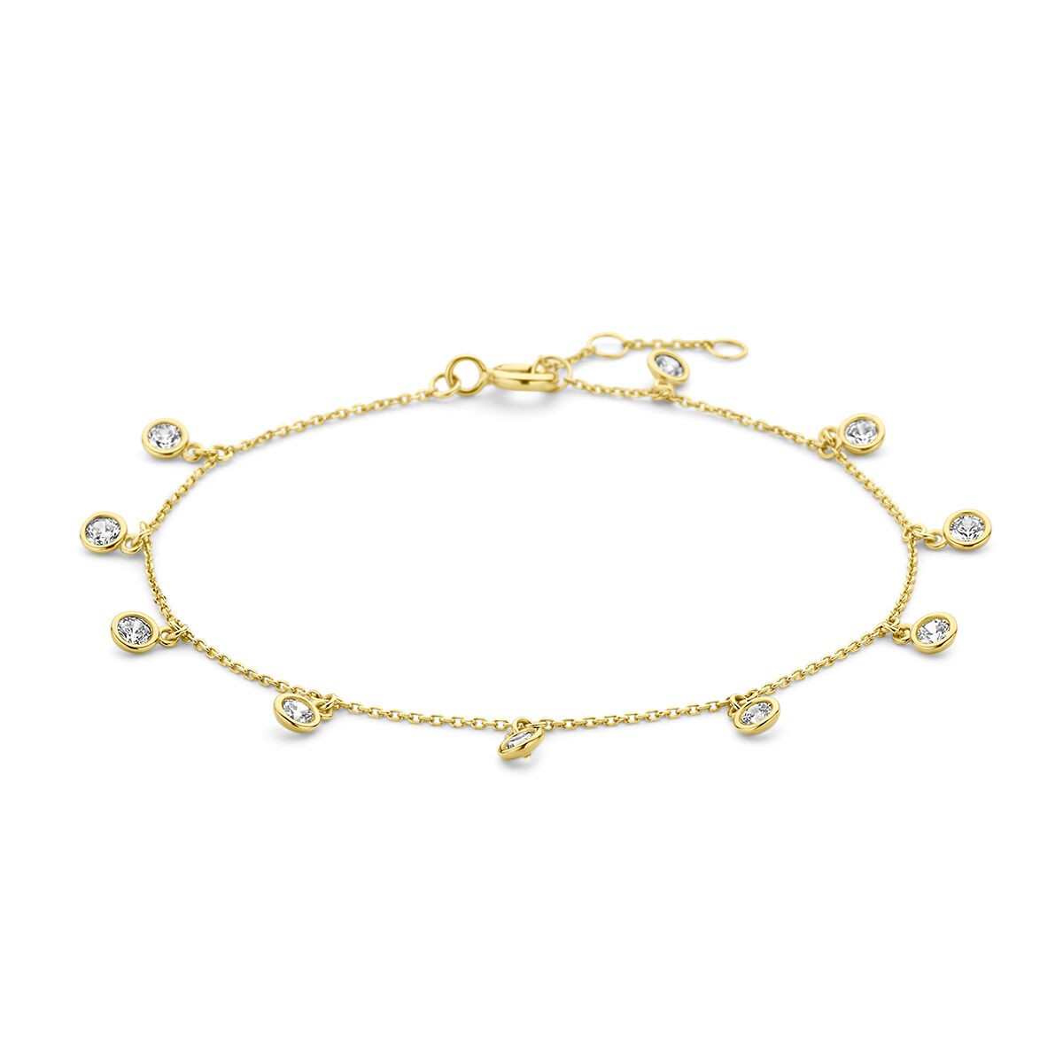 Armband mit Zirkonia in Zargenfassung